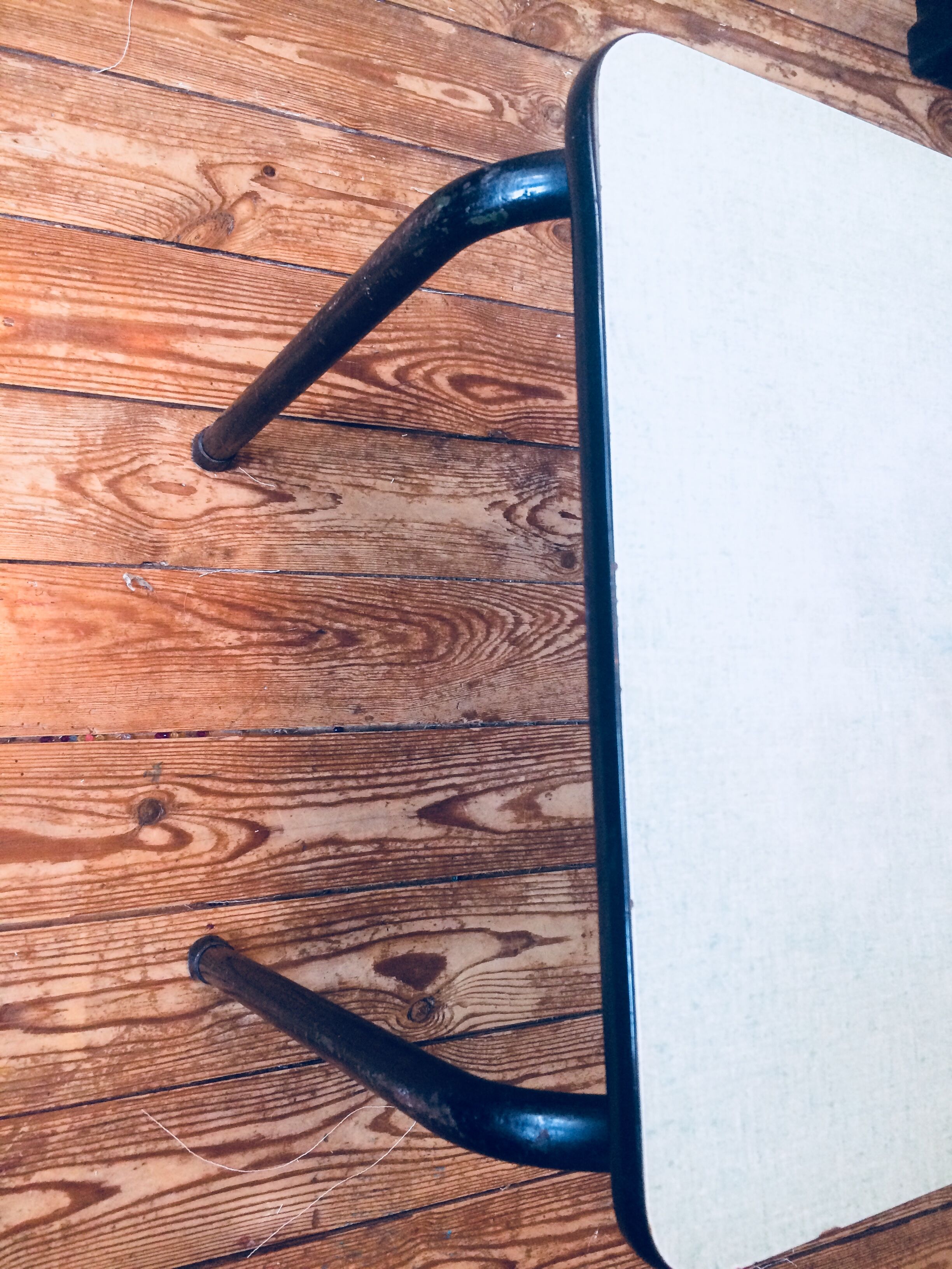 Sky blue formica stool