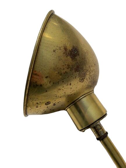 Pair of exterior or interior wall lights in gilded metal, 60s/80s