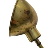 Pair of exterior or interior wall lights in gilded metal, 60s/80s