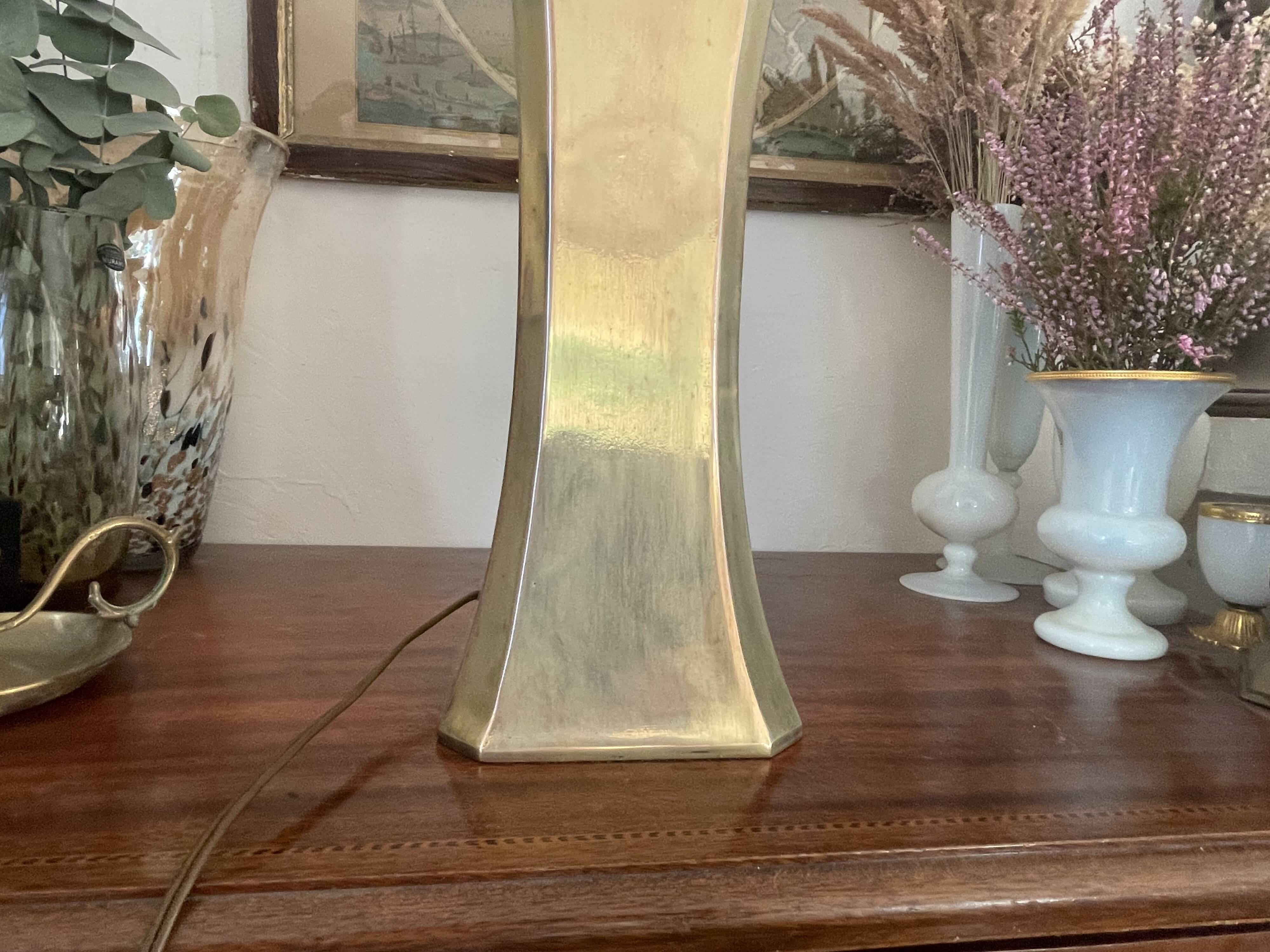 Pied de lampe en laiton vintage 50cm