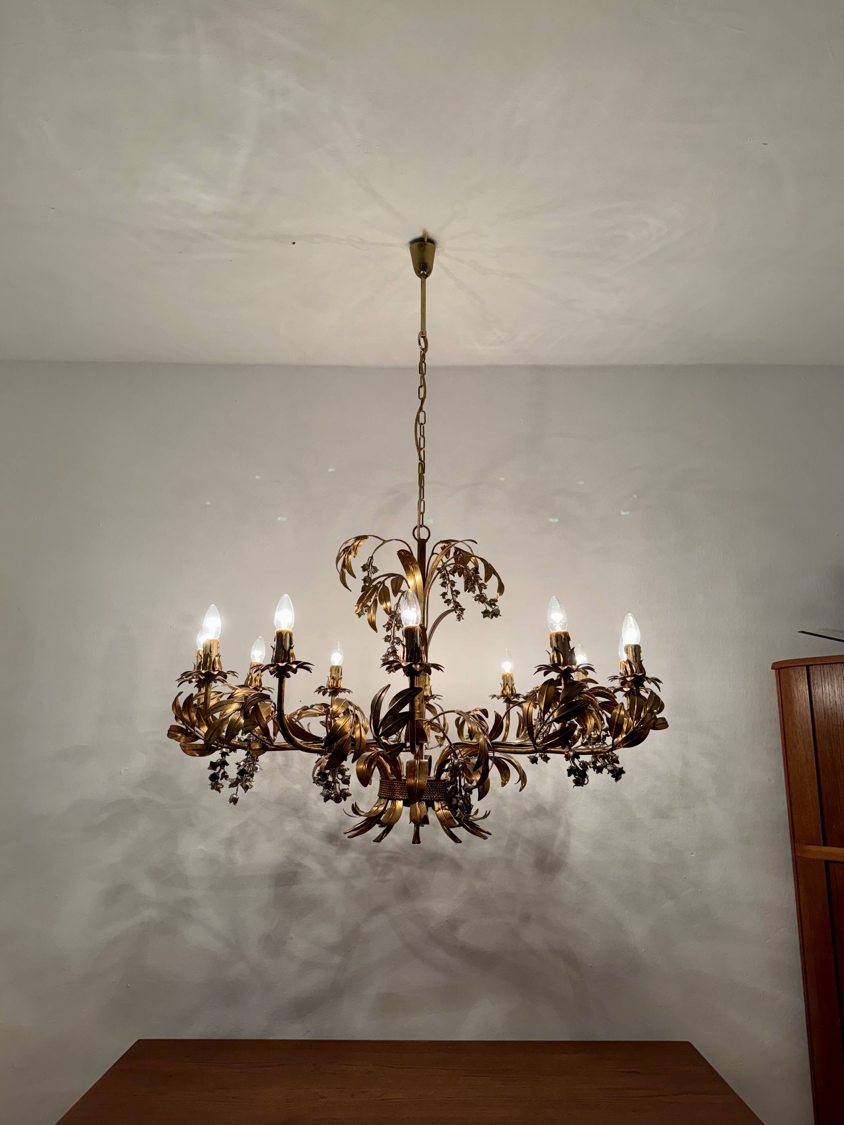 Stunningly Large Italian Hollywood Regency Chandelier by Hans Kögl