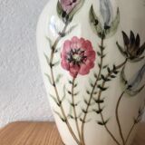 Vase earthenware floral decoration Pegomas sign Chiffron