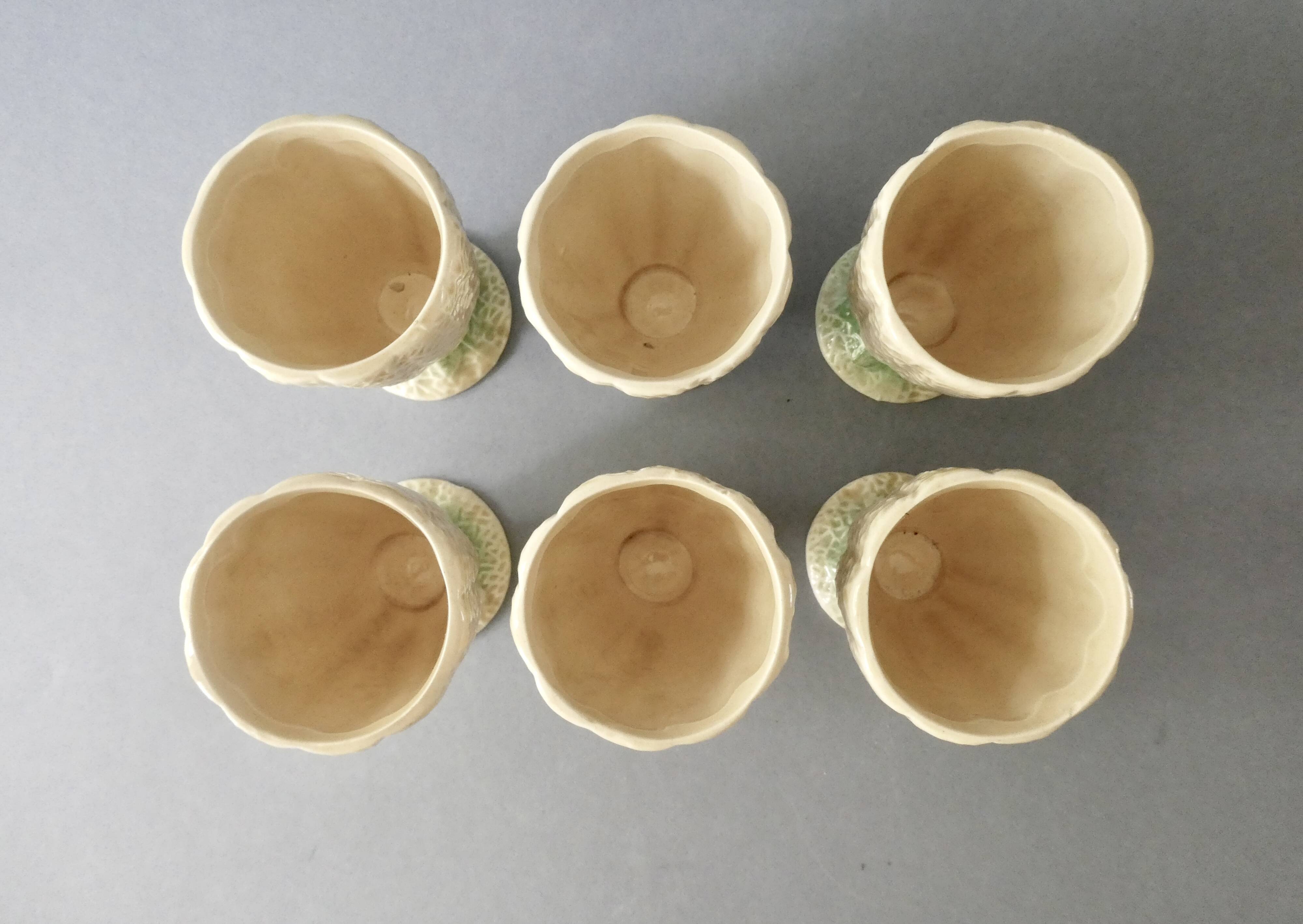 6 mazagrans in barbotine, melon, 70s