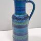 Vase pichet en céramique bleue de Rimini par A. Londi et F. Montelupo pour Bitossi