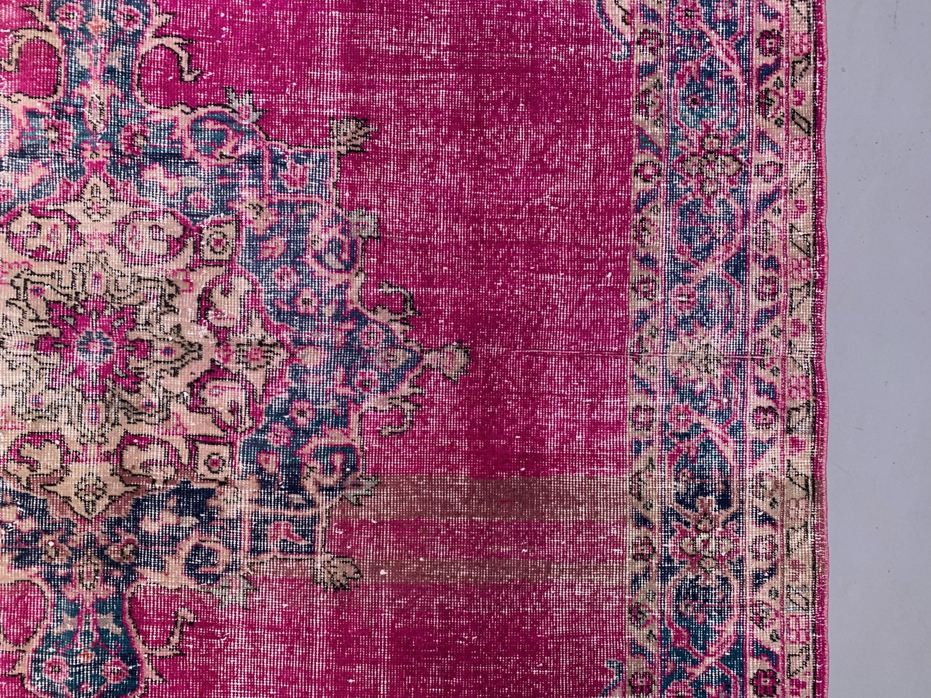 Vintage Turkish Rug 300x200 cm, Tribal Wool Carpet Large