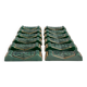 12 vintage green and gold ceramic knife holders from the 50s