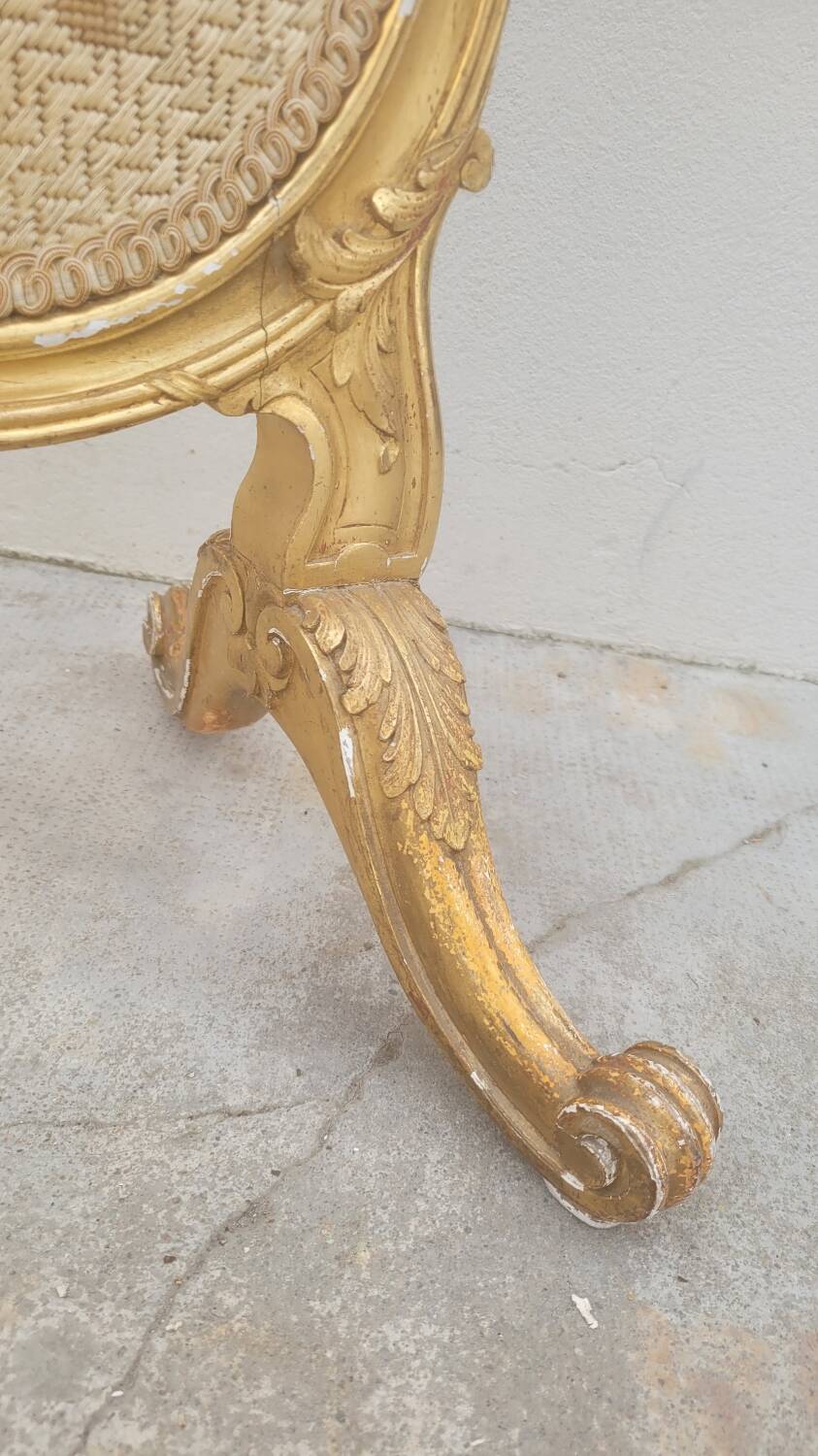 Louis xv style fireplace screen fire screen in gilded wood 19th century tapestry