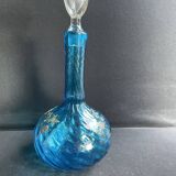 Large enameled blue carafe