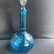 Large enameled blue carafe
