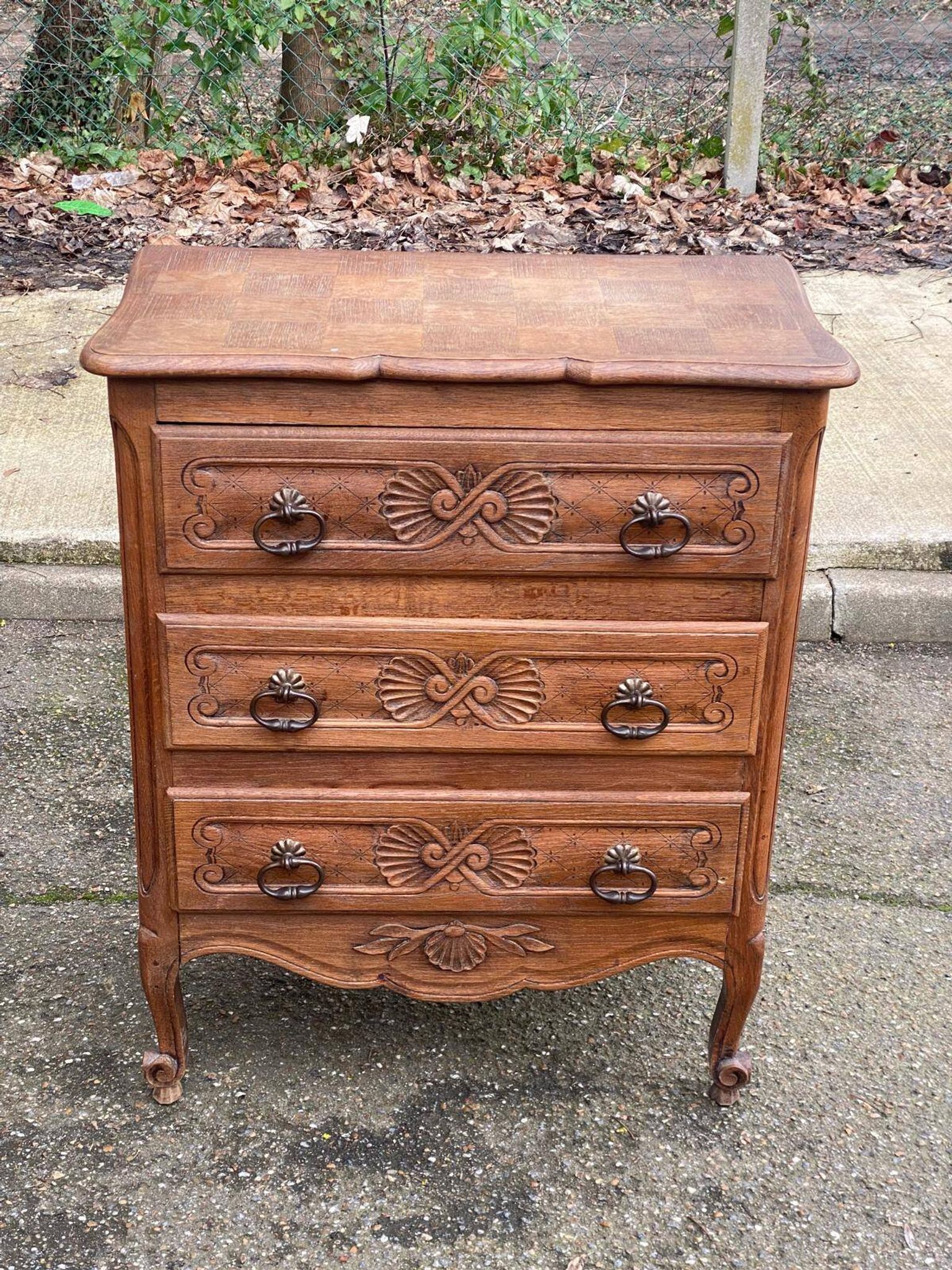 Vintage Louis XV style commode in 19th-century wood.