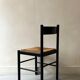 Modernist chair in wood and rope, France 1950