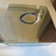 Old cut glass and vintage metal 70s biscuit box