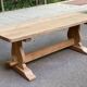 Renovated 19th century solid oak monastery dining table 200cm