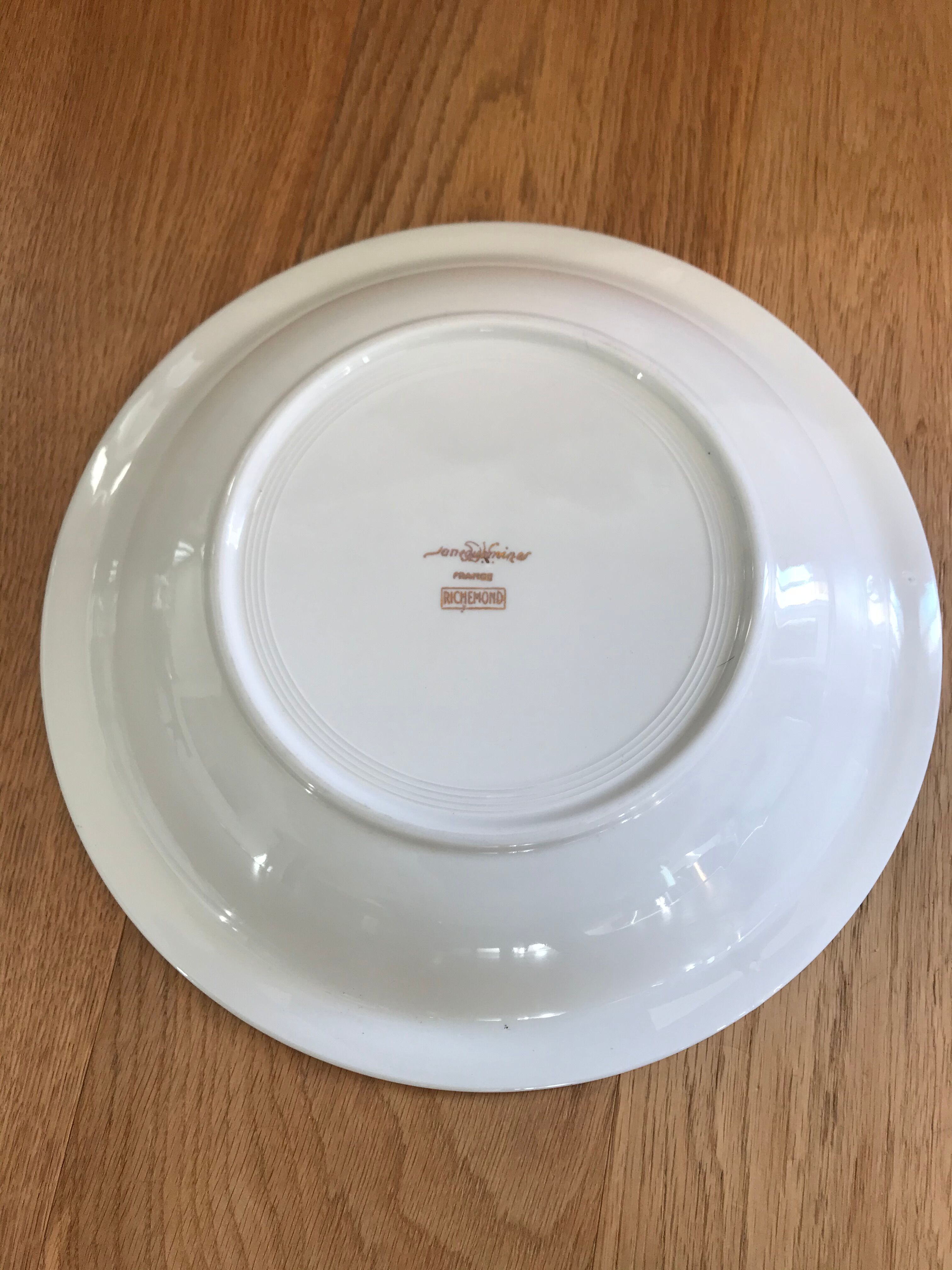 Plat creux saladier Sarreguemines décor Richemond