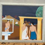 Tableau Scène antique stylisée XX