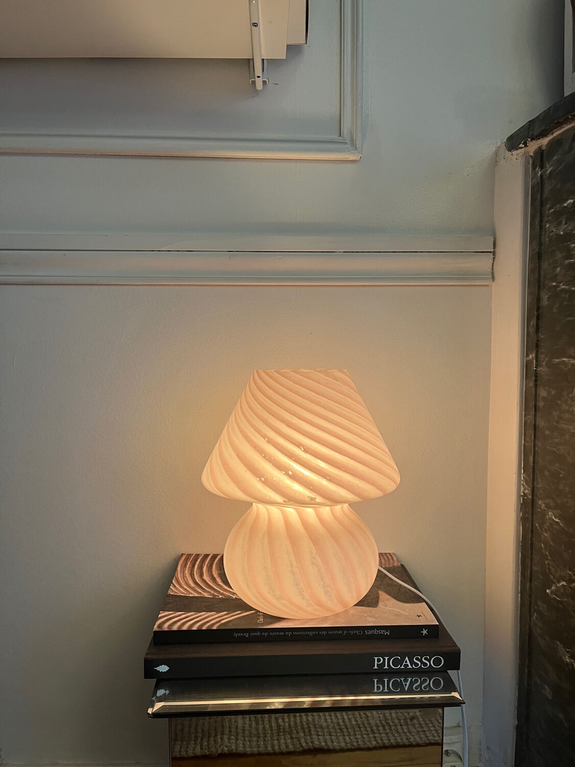 Pair of Murano glass mushroom lamps, 1970