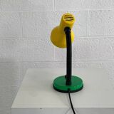 Yellow and green industrial desk lamp