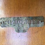 Cantonnier brass plate