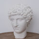 Greek head in matt white plaster