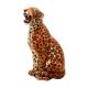 Handmade Italian ceramic leopard sculpture
