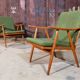 Pair of Thonet Boomerang armchairs