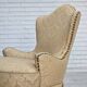 1960s, Danish cocktail lounge chair, jacquard fabric, beech wood.