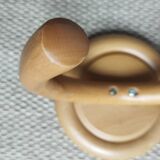 Curved wooden coat hook