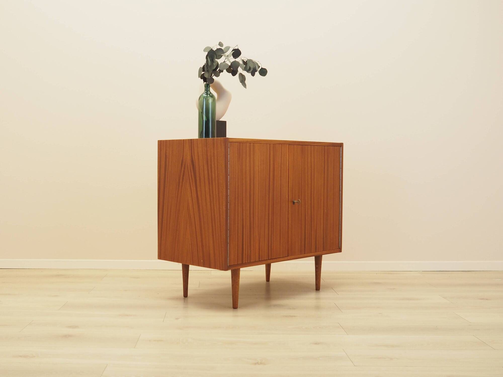 Mahogany Cabinet with Lock Meblosprzęt Poland 1970s