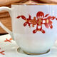 Service of 6 porcelain coffee cups Raynaud Limoges celadon green dragon