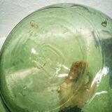 Demijohn green in blown glass 10 litres