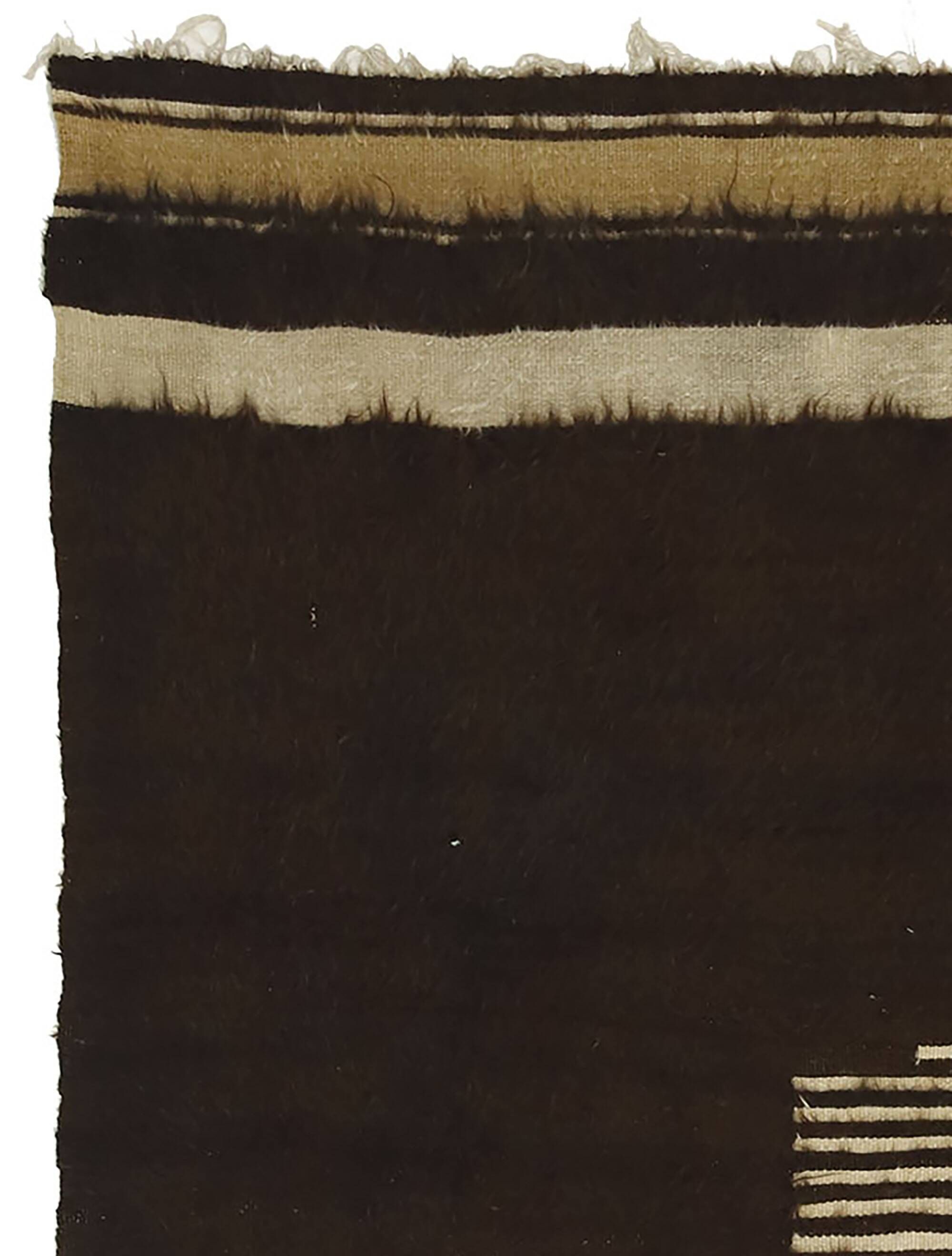 Small Vintage Anatolian Kilim Brown and Beige 165 x 128 cm