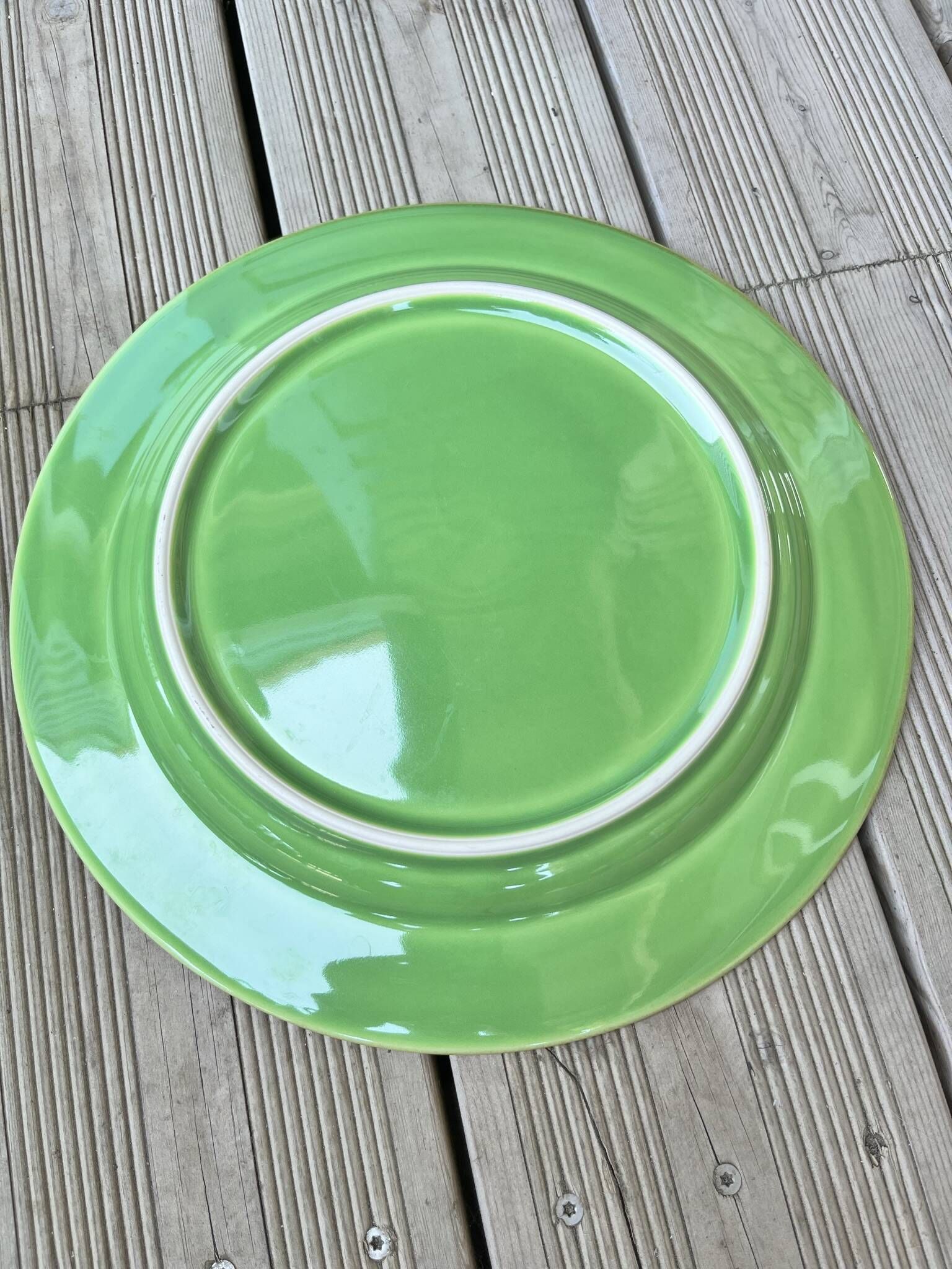 Grande assiette ou plar de présentation céramique verte