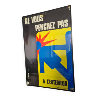 Affiche vintage RATP des années 70