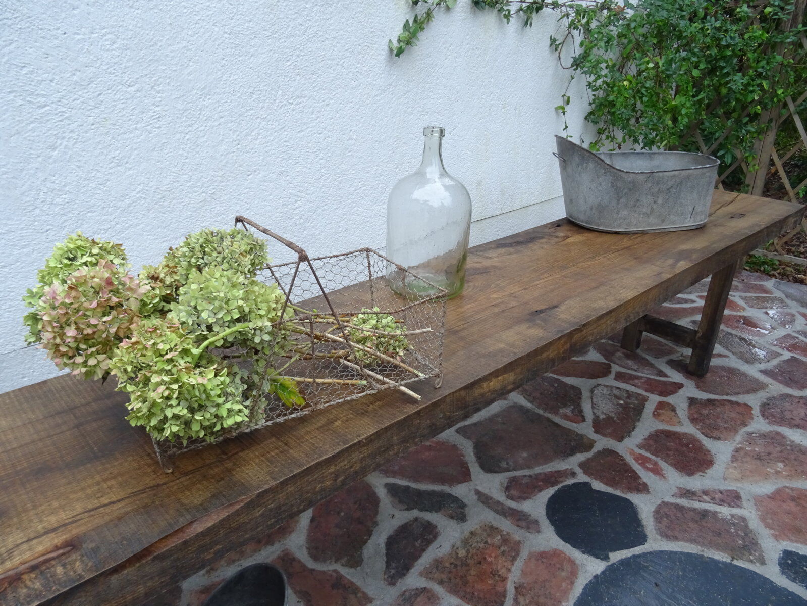 Ancient oak workbench 3 m 20