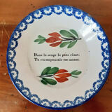 Pair of chatty earthenware plates 19th century