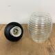 Industrial Bakelite Pendant Light with Ribbed Glass, 1970s