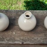 Set of 3 Villenauxe earthenware ball vases