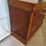 3-drawer chest of drawers with ogee - Louis Philippe style - 80s