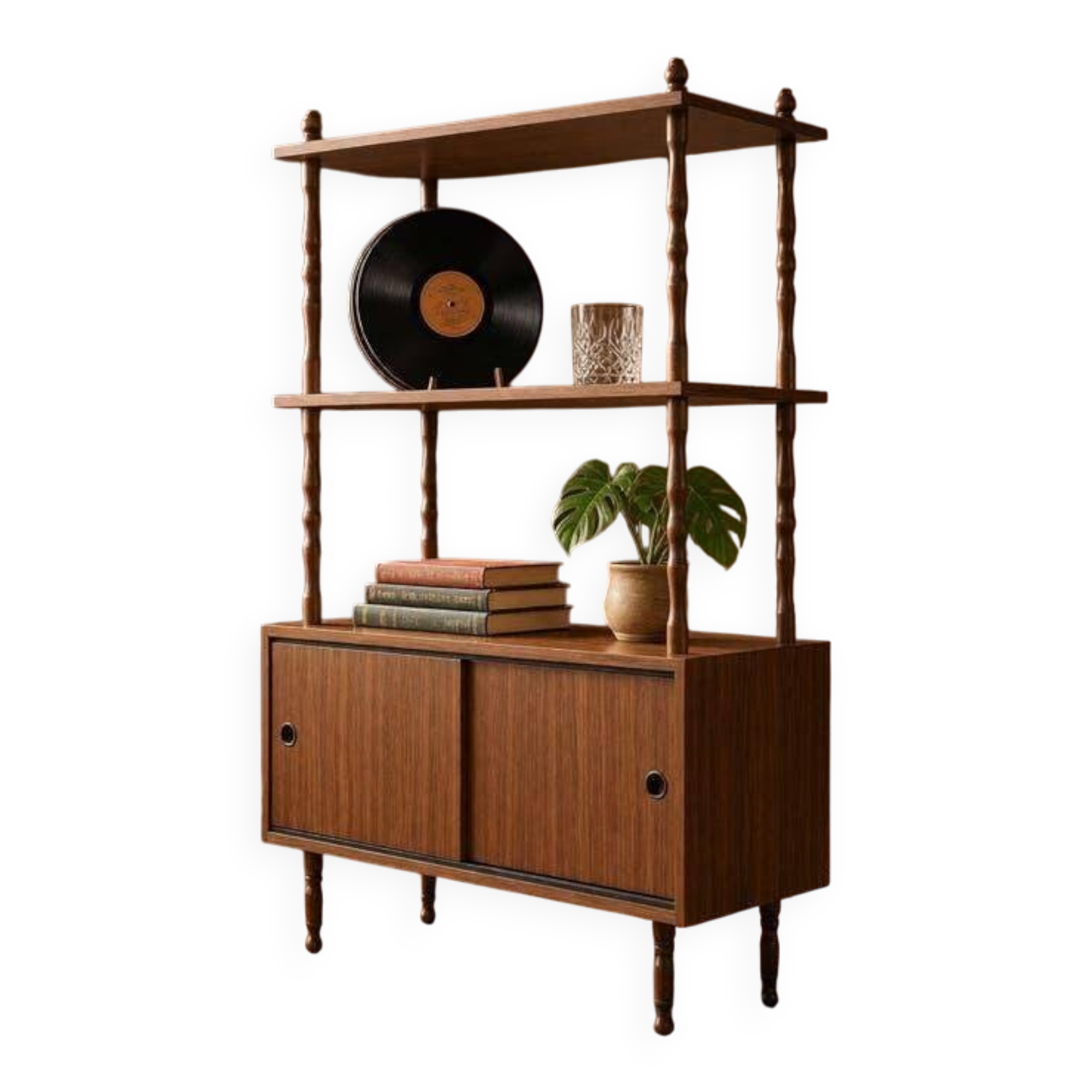 Étagère verticale vintage / présentoir à plusieurs niveaux / armoire