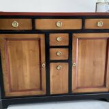Roche Bobois shoemaker's cabinet in solid cherry and solid oak