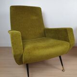 Vintage velvet armchairs 1950 by Gigi Radice Italy