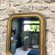 Louis-Philippe mirror gilded with gold leaf 37.5/31.5cm mercury glass