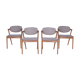 Model 42 oak dining chairs by Kai Kristiansen for Schou Andersen, 1960s, set of 4