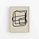 Abstract lines giclee print, 50x70cm