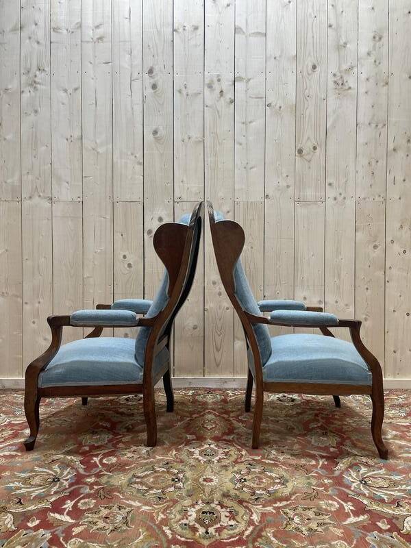 Paire de fauteuils Voltaire Louis Philippe