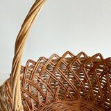 Set of 2 vintage rattan baskets