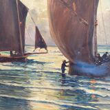 Paysage de voiliers en mer