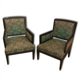 Pair of chairs on wheels secession Vienna 1915