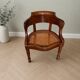 Fauteuil de bureau en bois canné 19e s