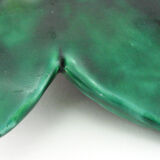 Yellow and green ceramic salad - pineapple-shaped barbotine - Vallauris France - vintage 60s